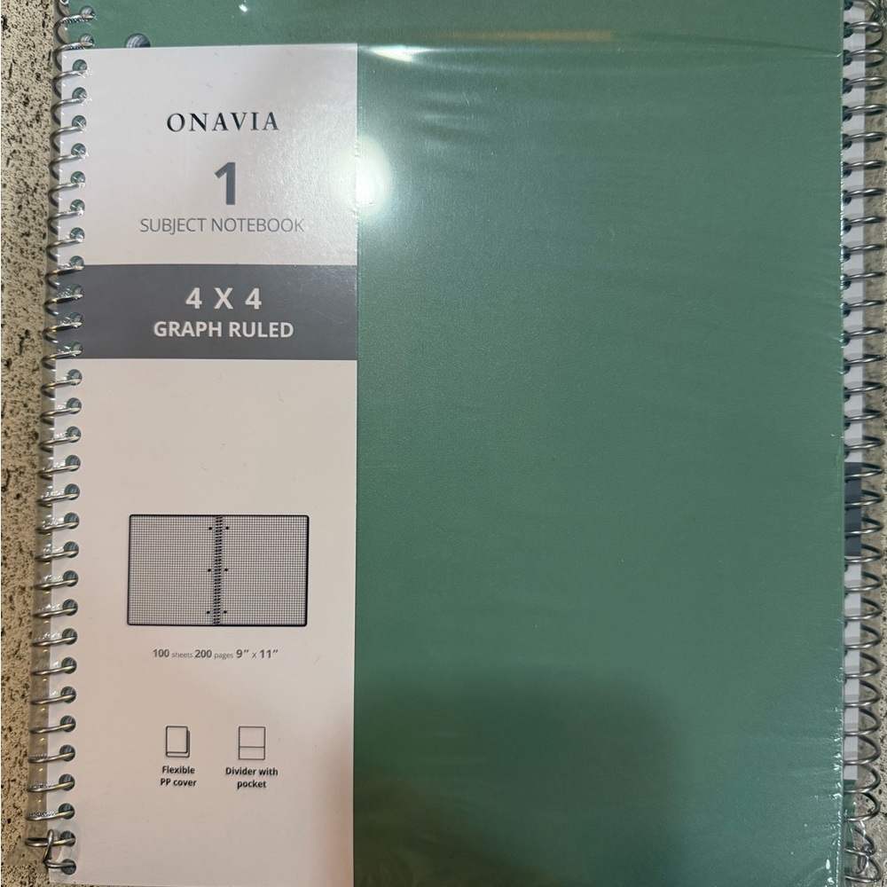 Onavia (3 Pack) Graph Ruled Notebook - 4x4 Graph Ruled